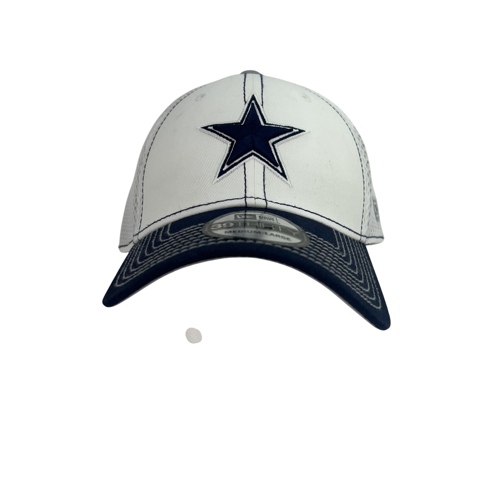 Dallas Cowboys Hat Cap Fitted Mens Large White Navy NFL Football Trucker New Era